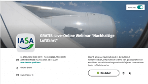Webinar Nachhaltige Luftfahrt