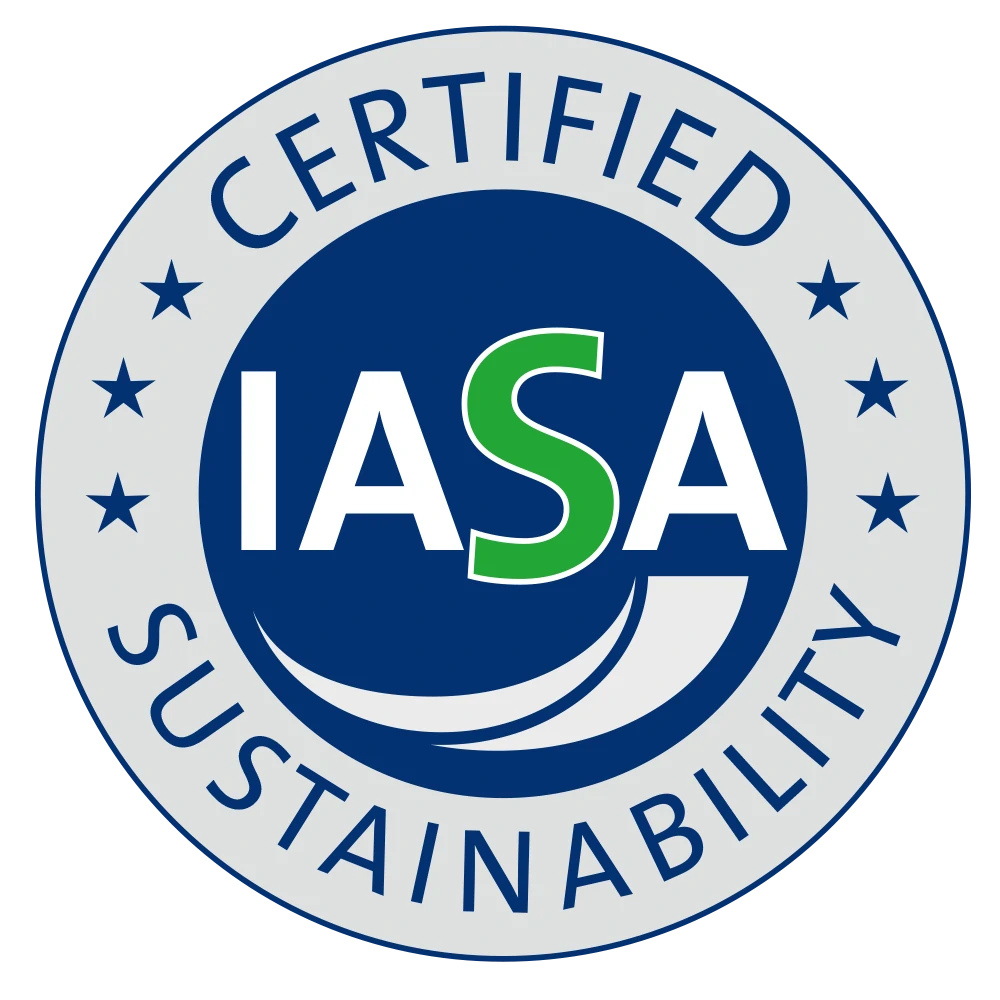 die Marke ‘IASA Certified Sustainability‘ zeichnet nachhaltige Organisationen und Unternehmen aus.